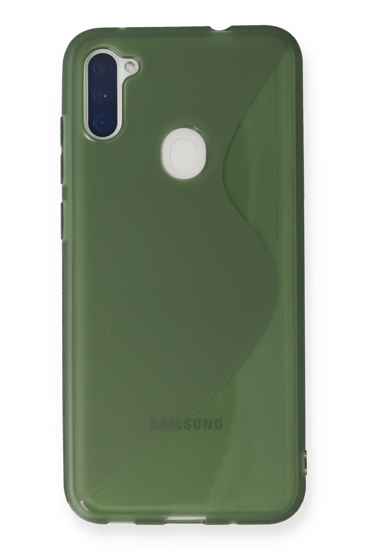 Newface Samsung Galaxy M11 Kılıf Sofya Yüzüklü Silikon Kapak - Gümüş