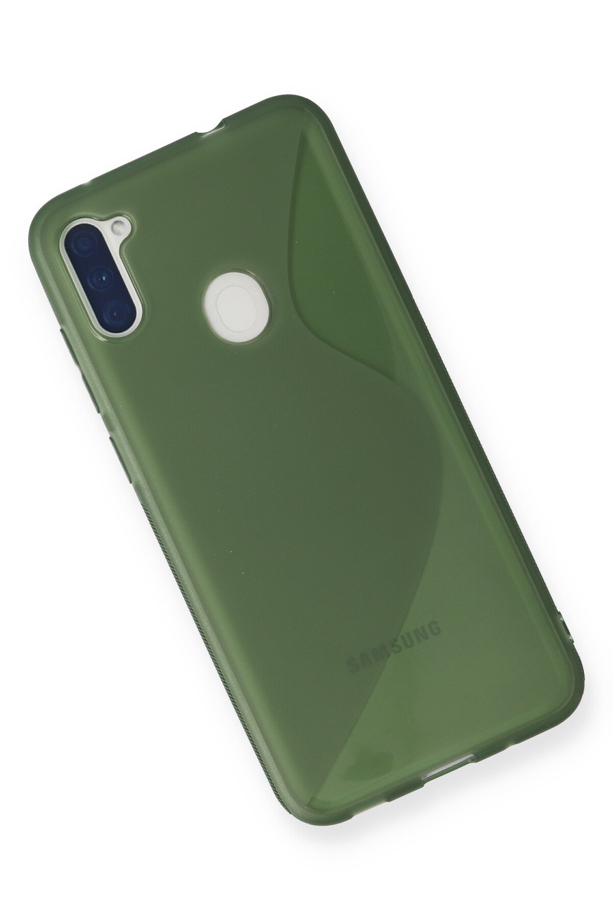 Newface Samsung Galaxy M11 Kılıf Sofya Yüzüklü Silikon Kapak - Gümüş