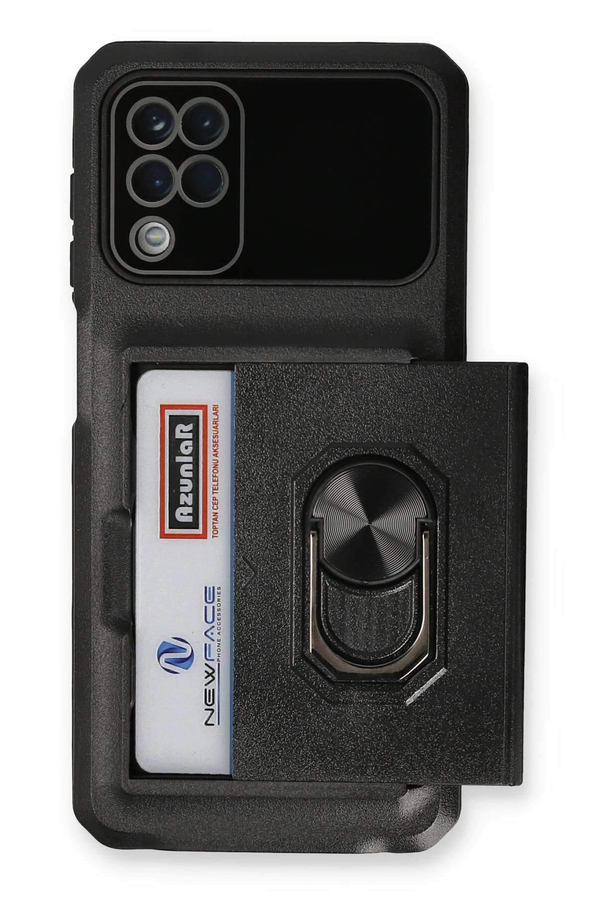 Newface Samsung Galaxy M12 Kılıf Auto Focus Karbon Kapak - Lacivert