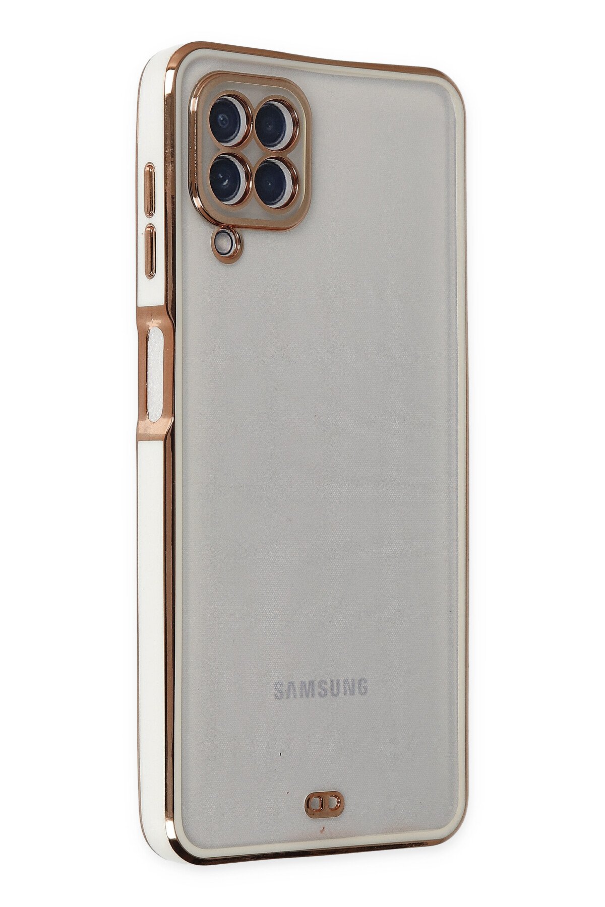 Newface Samsung Galaxy M12 Kılıf Palm Buzlu Kamera Sürgülü Silikon - Siyah