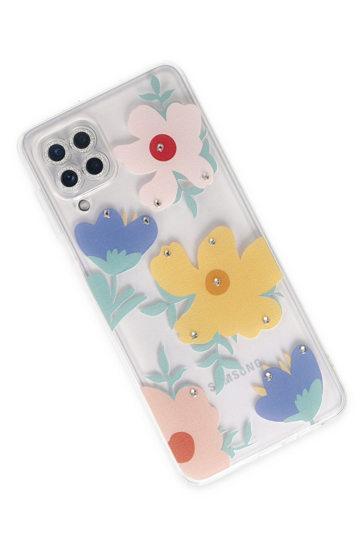 Newface Samsung Galaxy M12 Kılıf Sofya Yüzüklü Silikon Kapak - Rose