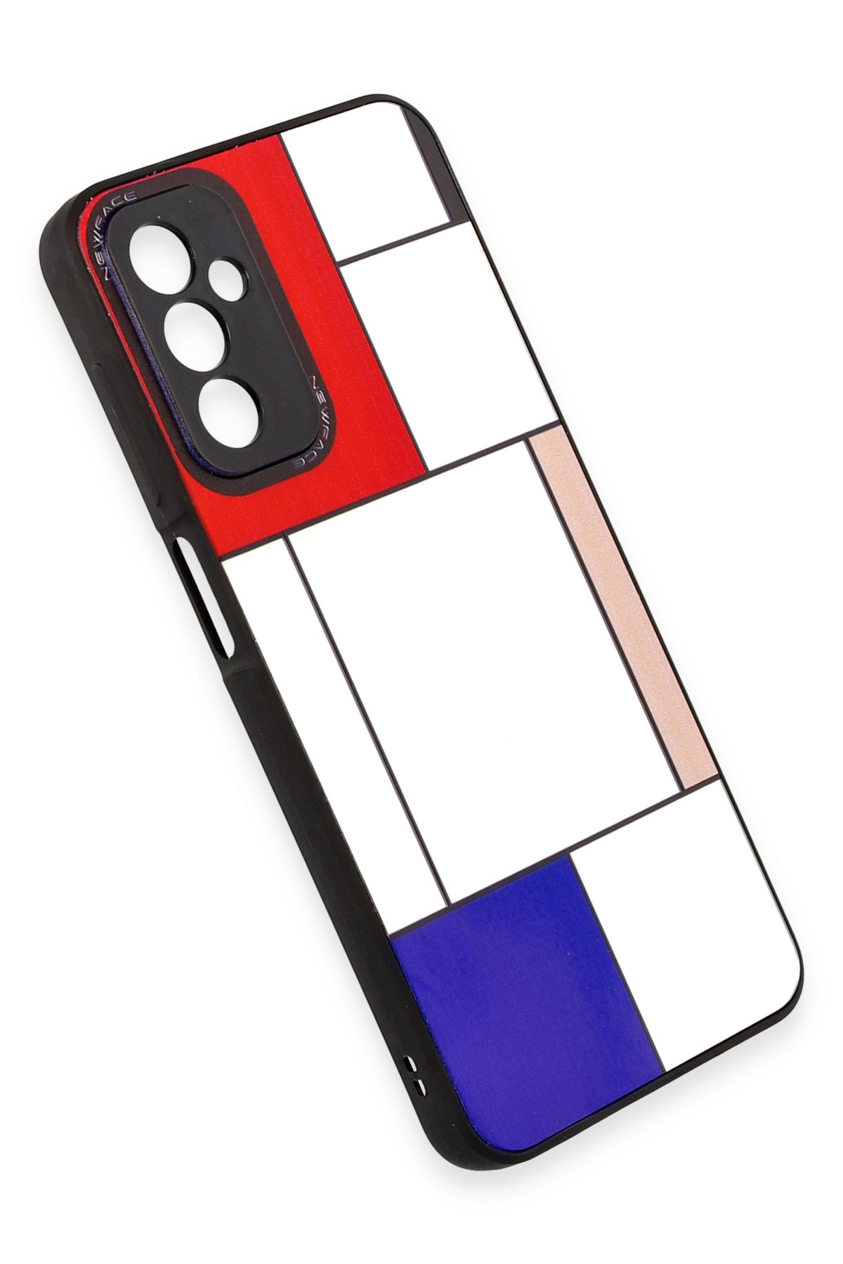 Newface Samsung Galaxy M13 Kılıf Glass Kapak - Pembe