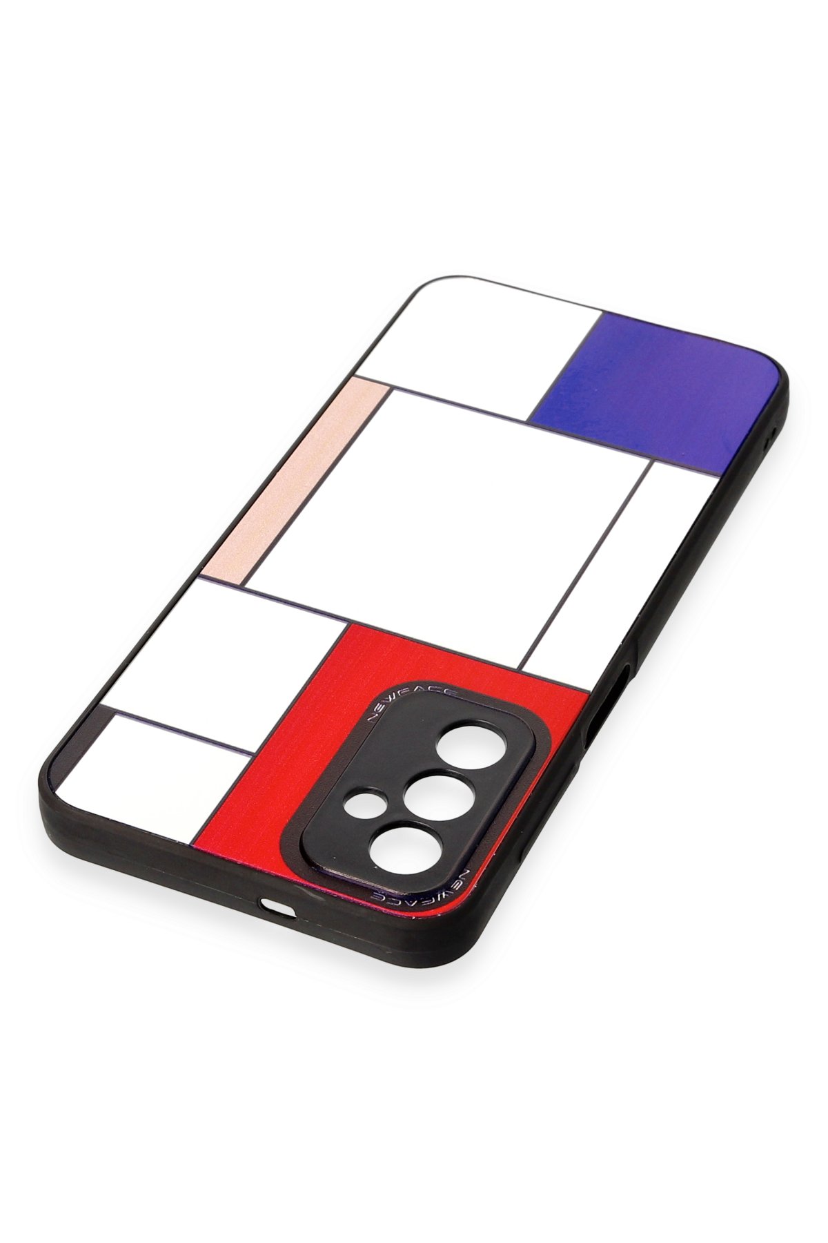 Newface Samsung Galaxy M13 Kılıf Glass Kapak - Pembe