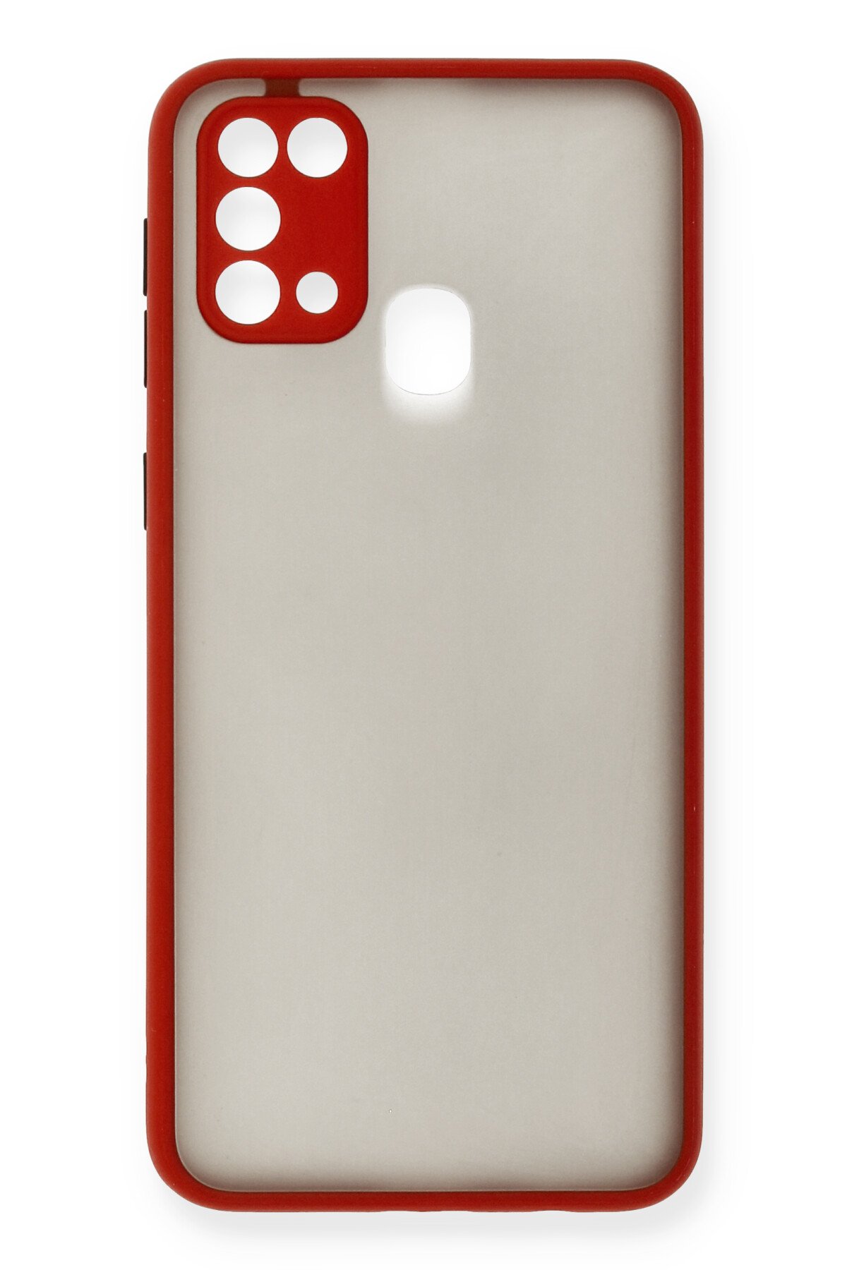 Newface Samsung Galaxy M30S Kılıf Nano içi Kadife Silikon - Turuncu