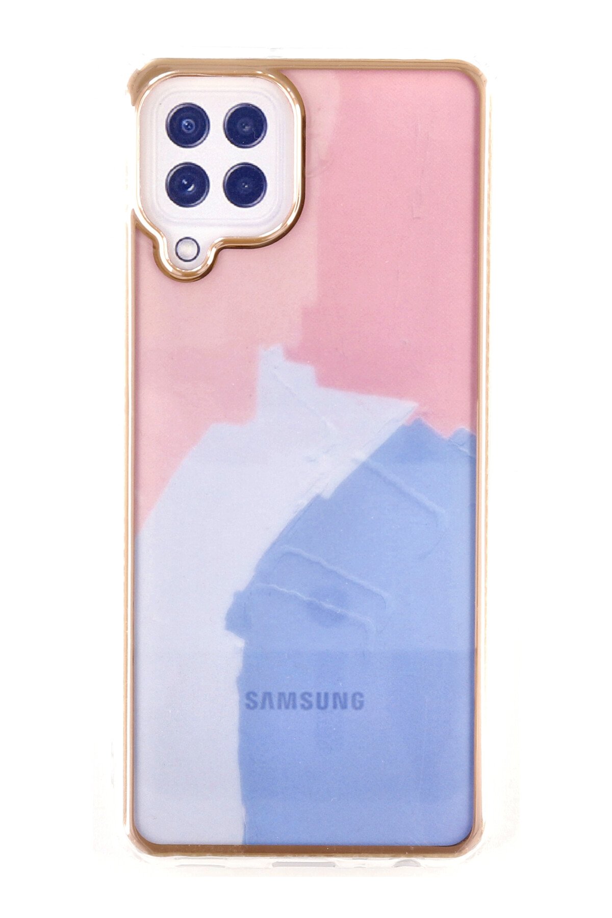 Newface Samsung Galaxy M22 Kılıf Platin Silikon - Sarı