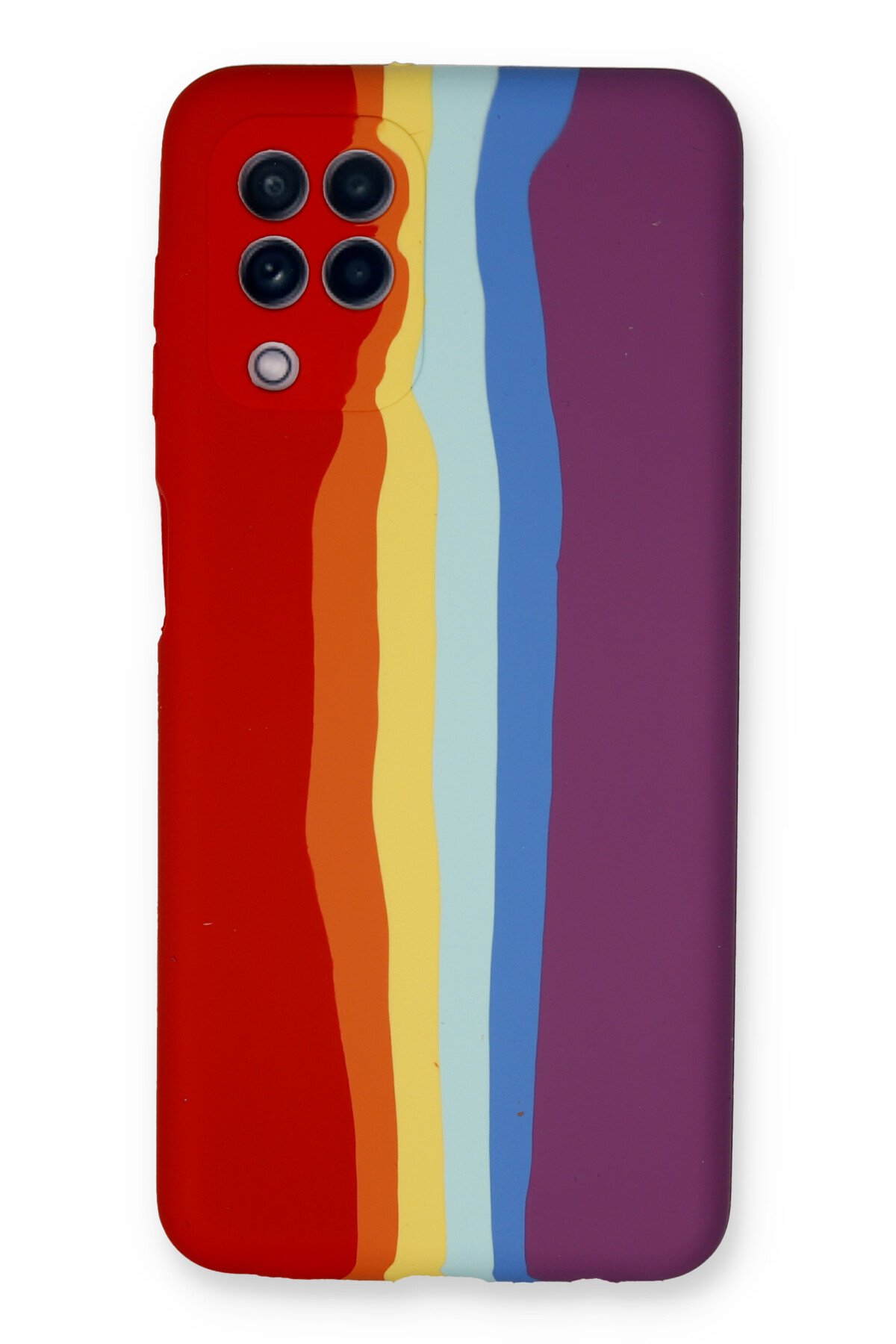 Newface Samsung Galaxy M22 Kılıf Platin Silikon - Kırmızı