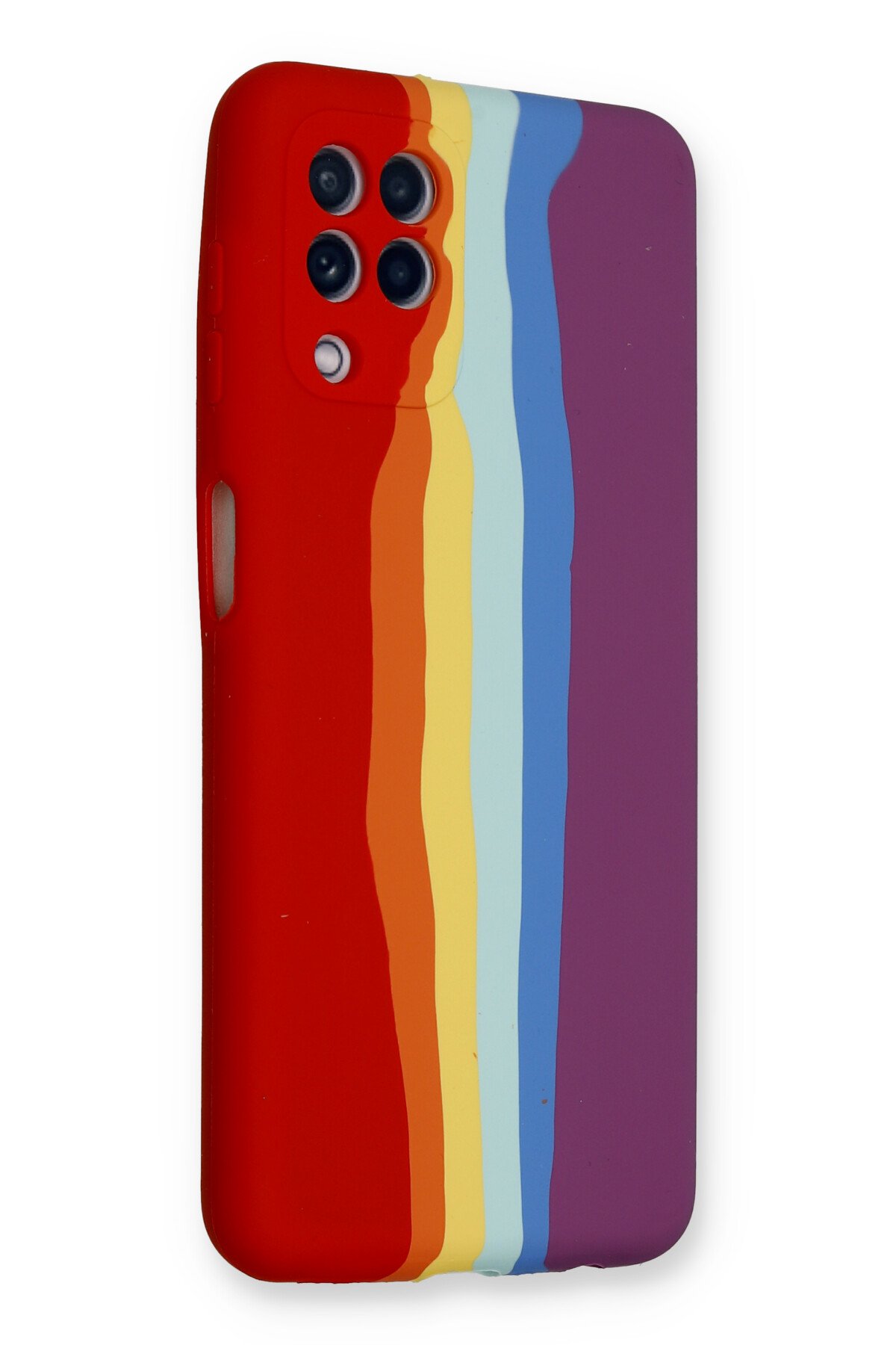 Newface Samsung Galaxy M22 Kılıf Platin Silikon - Kırmızı