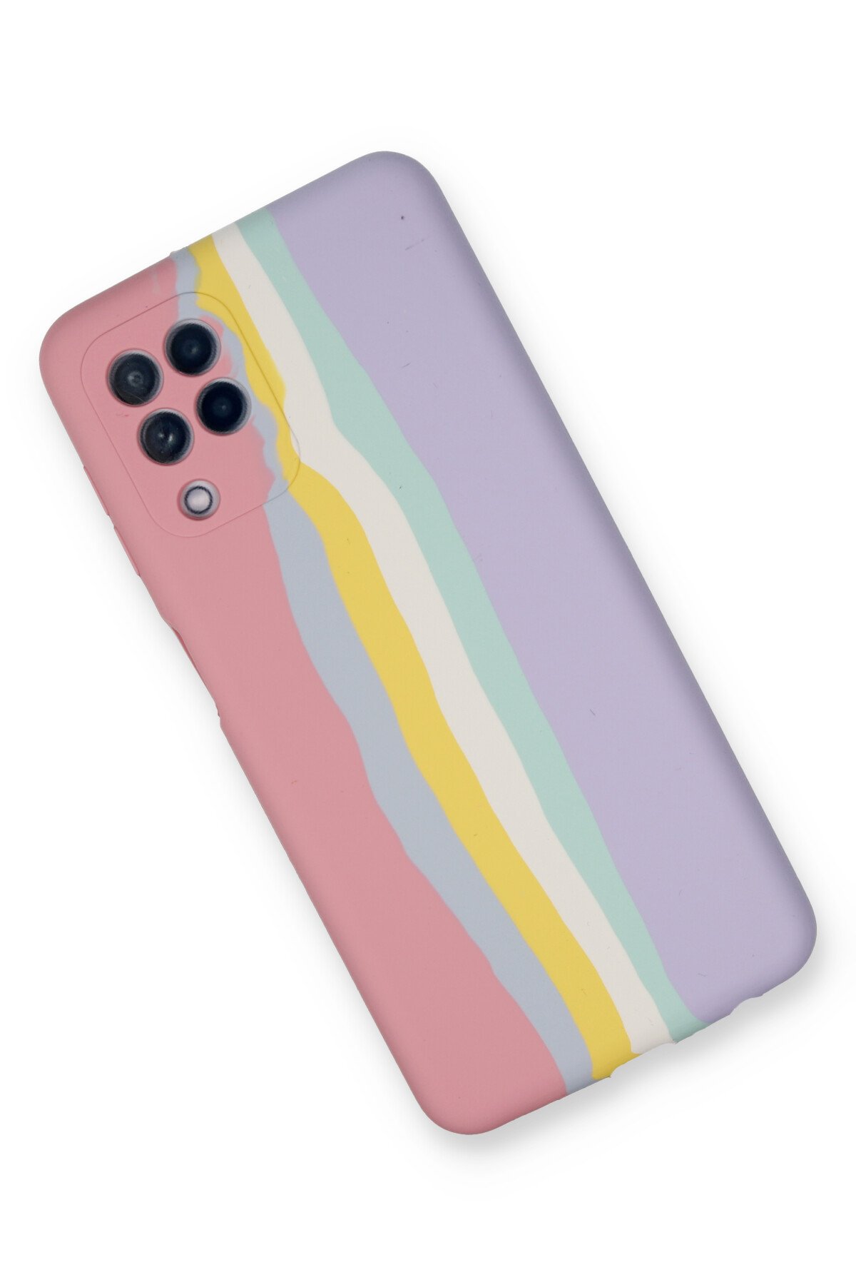 Newface Samsung Galaxy M22 Kılıf Montreal Yüzüklü Silikon Kapak - Siyah