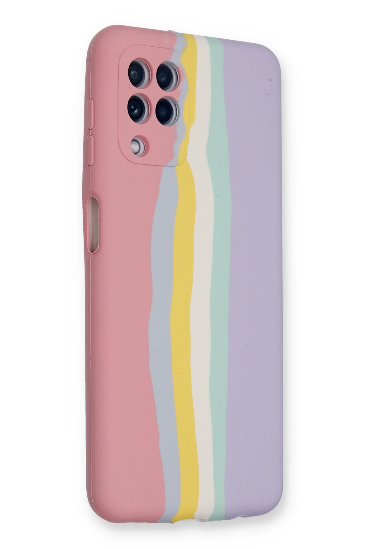 Newface Samsung Galaxy M22 Kılıf Montreal Yüzüklü Silikon Kapak - Siyah