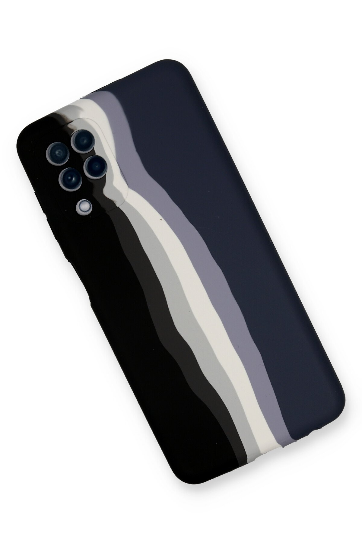 Newface Samsung Galaxy M22 Kılıf Palm Buzlu Kamera Sürgülü Silikon - Siyah