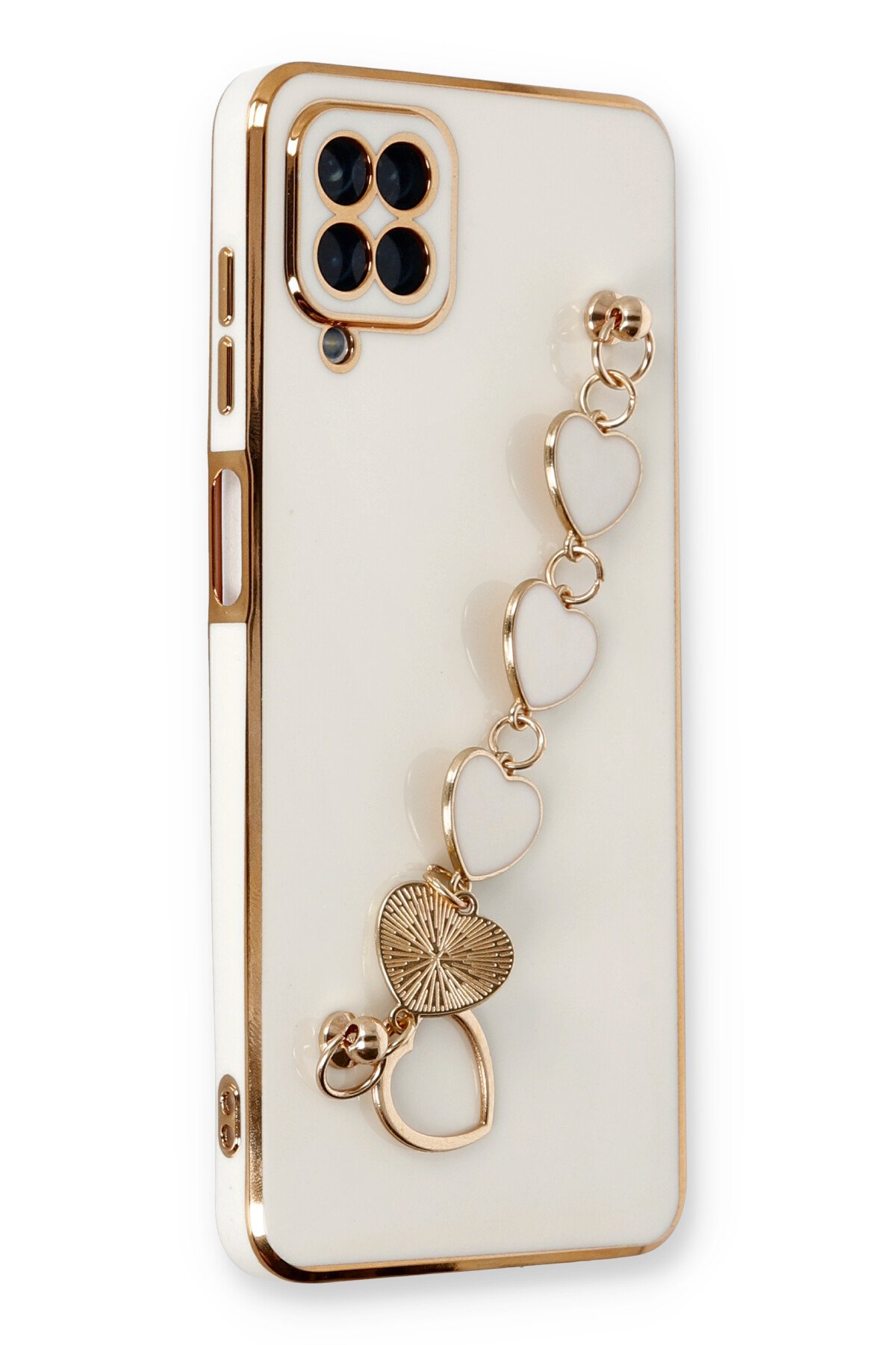 Newface Samsung Galaxy M22 Kılıf Palm Buzlu Kamera Sürgülü Silikon - Pembe