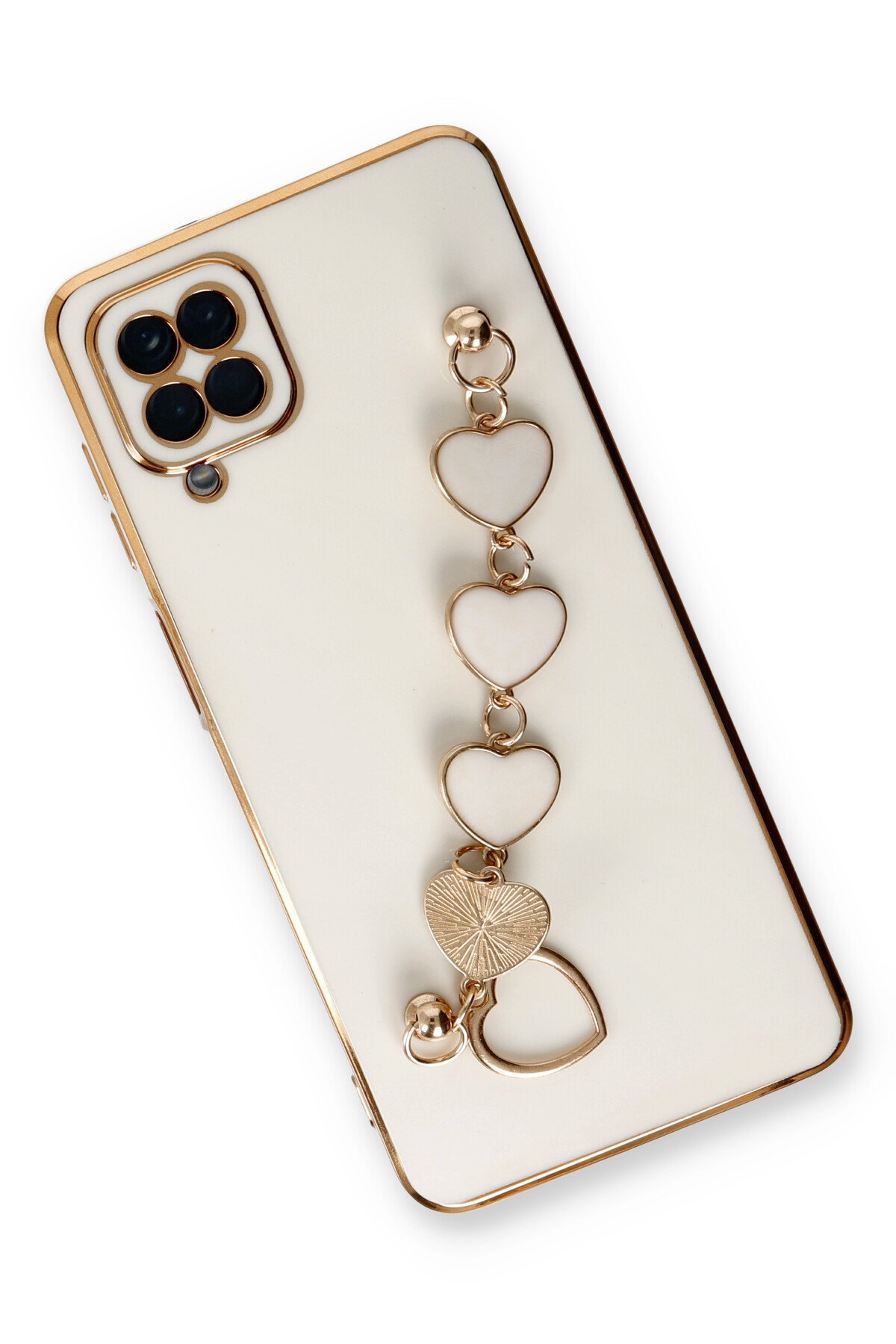 Newface Samsung Galaxy M22 Kılıf Palm Buzlu Kamera Sürgülü Silikon - Pembe