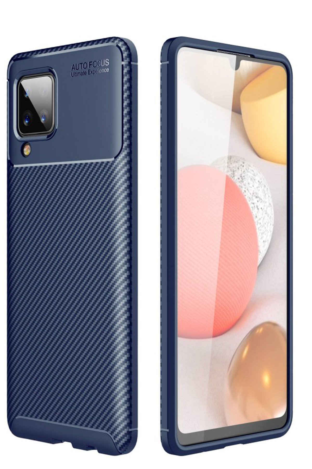 Newface Samsung Galaxy M22 Kılıf Pars Lens Yüzüklü Silikon - Kırmızı