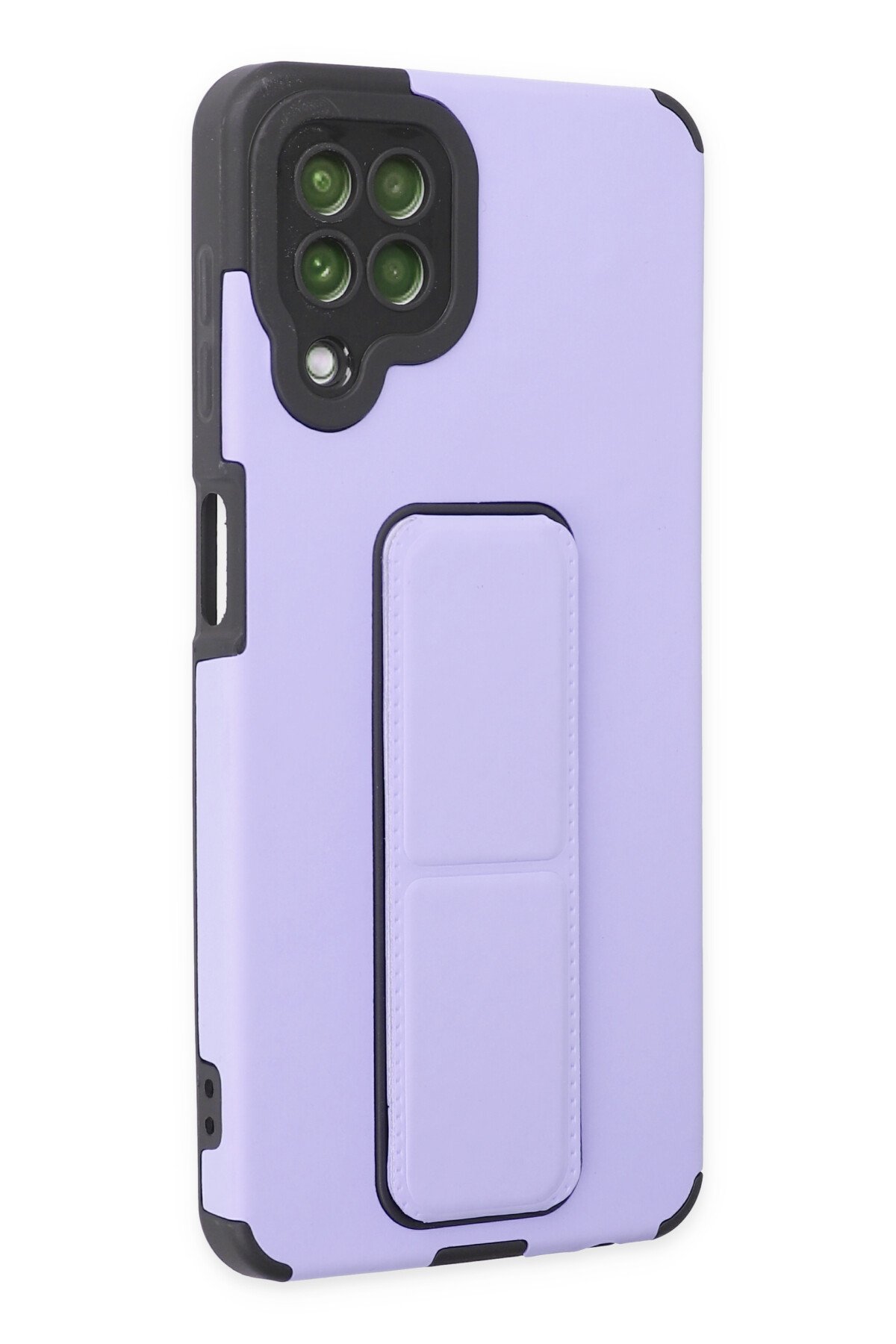 Newface Samsung Galaxy M22 Kılıf Lansman Glass Kapak - Sarı