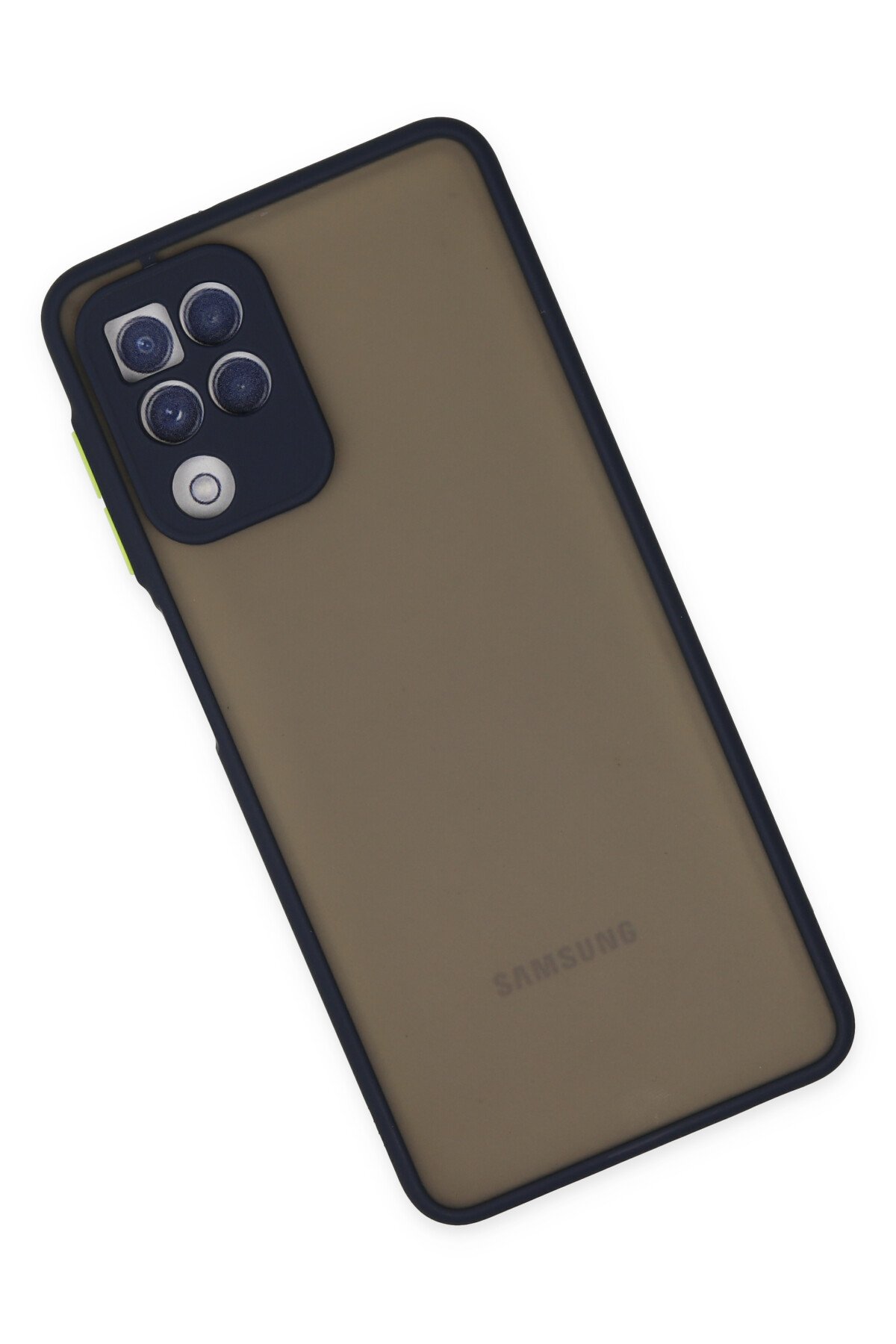 Newface Samsung Galaxy M22 Kılıf Platin Silikon - Sarı