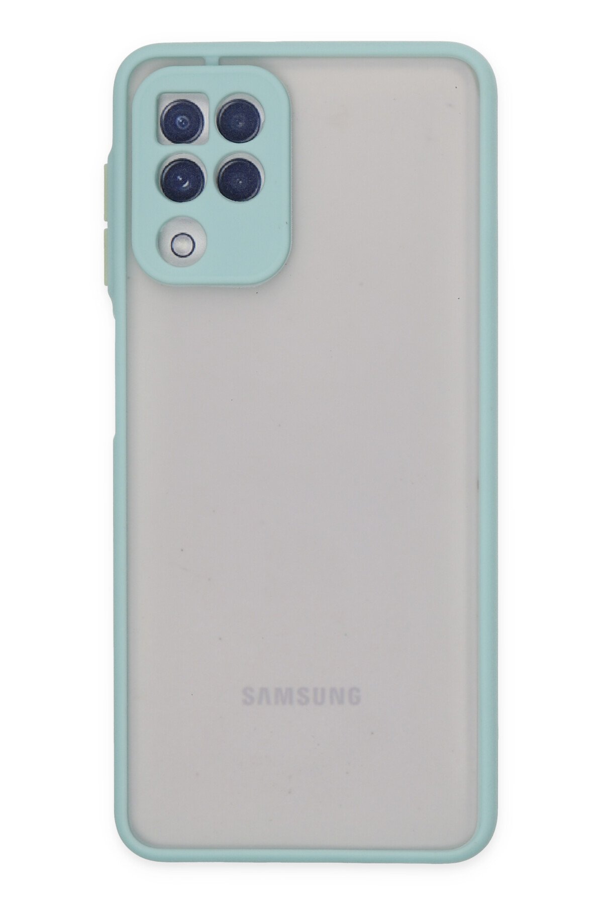 Newface Samsung Galaxy M22 Kılıf Platin Silikon - Sarı