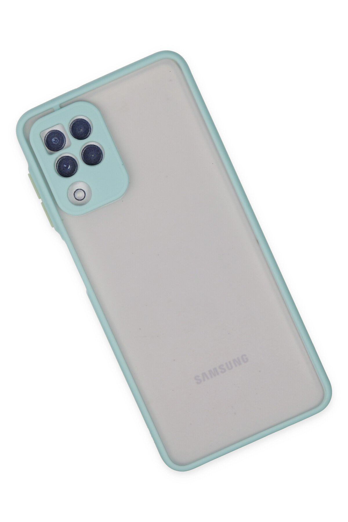Newface Samsung Galaxy M22 Kılıf Platin Silikon - Sarı