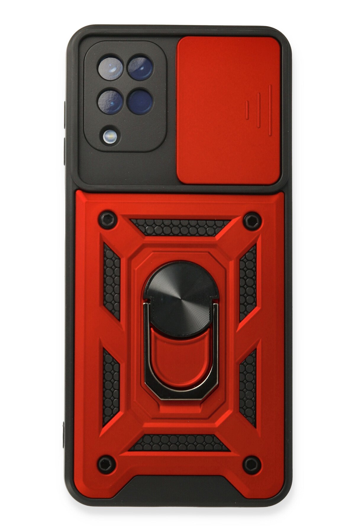 Newface Samsung Galaxy M22 Kılıf Auto Focus Karbon Kapak - Siyah