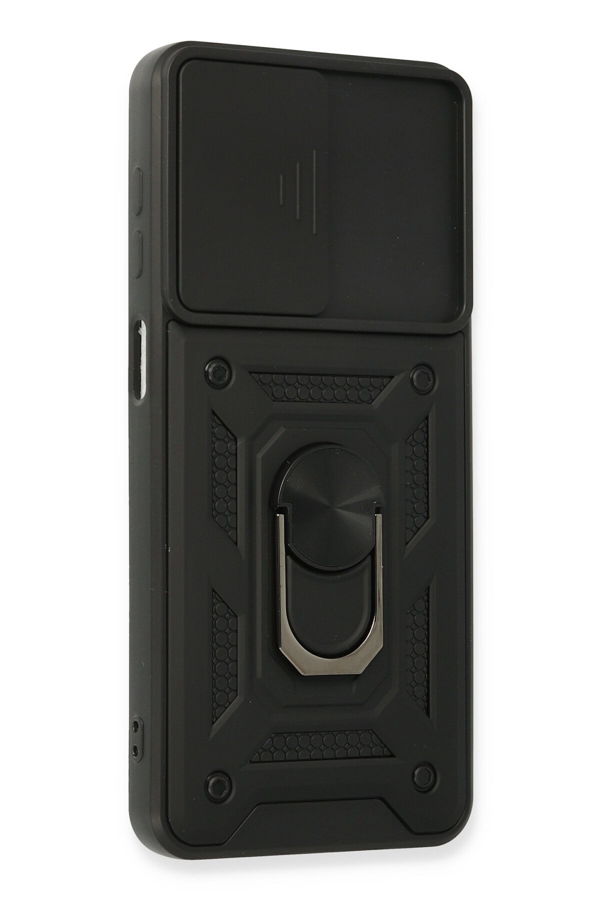 Newface Samsung Galaxy M22 Kılıf Mega Standlı Silikon - Pudra