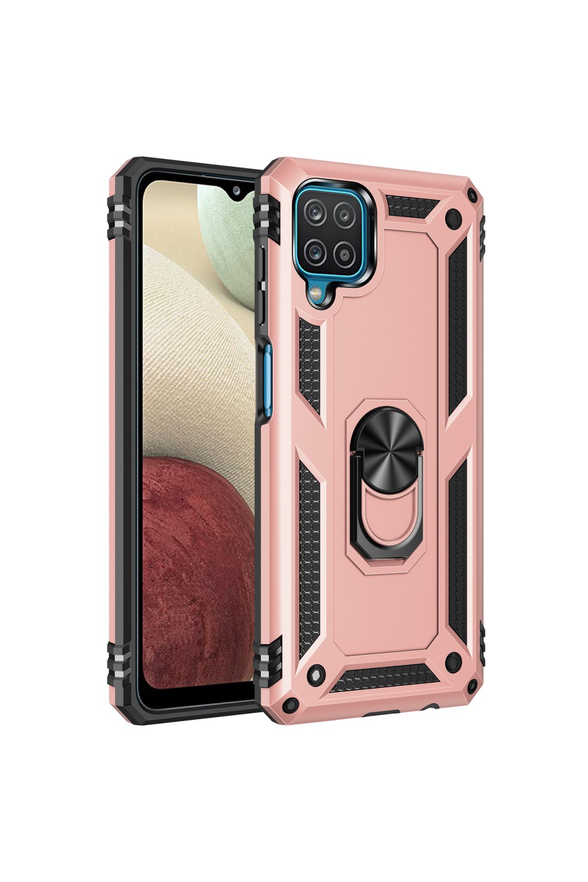 Newface Samsung Galaxy M22 Kılıf Palm Buzlu Kamera Sürgülü Silikon - Siyah