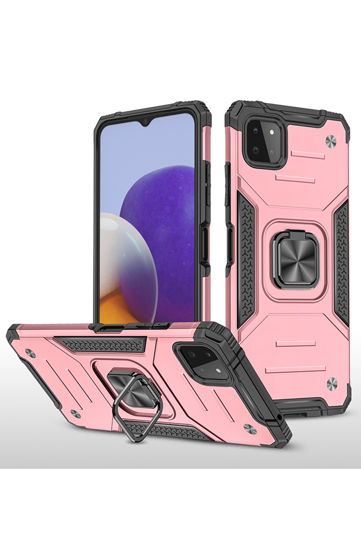 Newface Samsung Galaxy M22 Kılıf Kelvin Kartvizitli Silikon - Lila