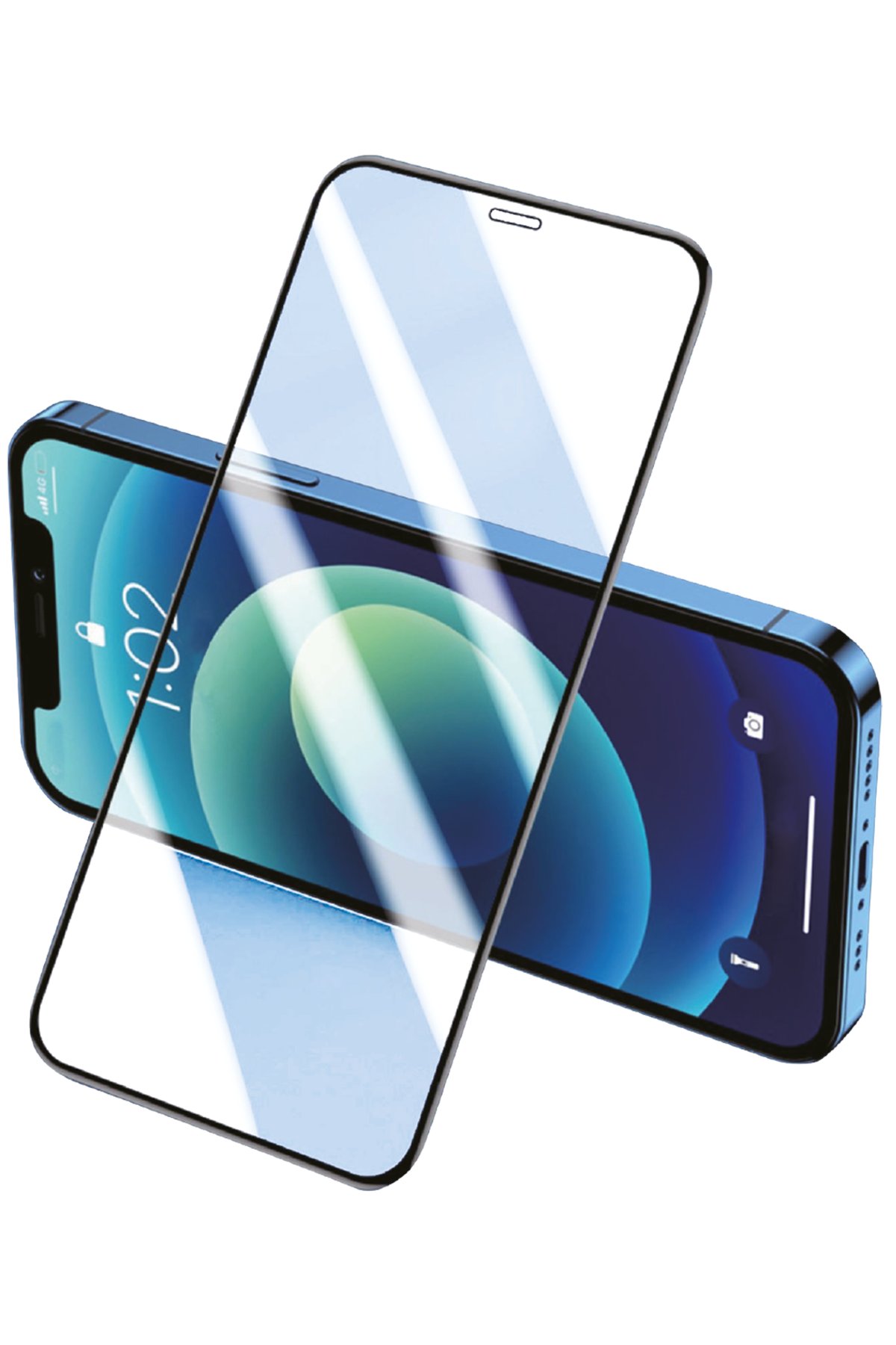 Newface Samsung Galaxy M12 Kılıf Glass Kapak - Beyaz