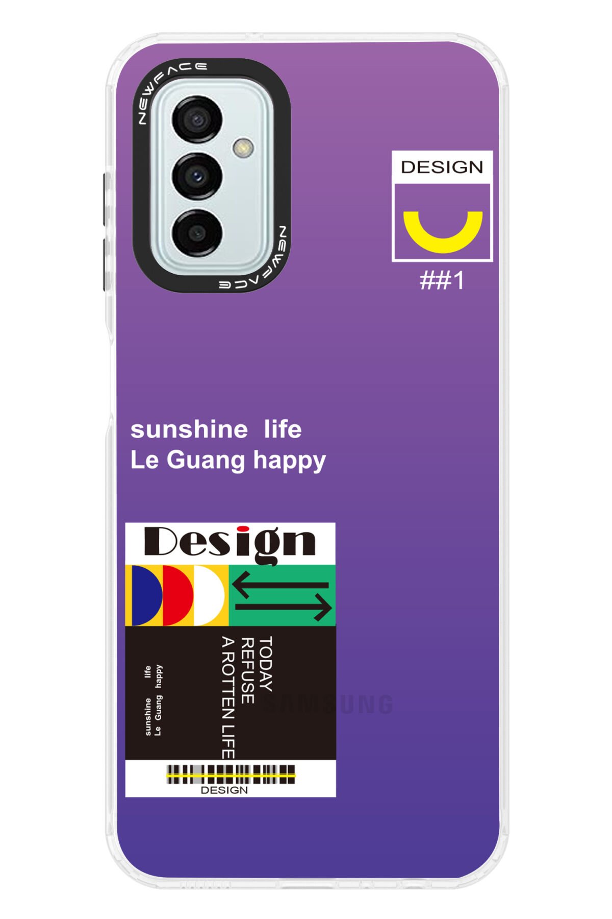 Newface Samsung Galaxy M23 Kılıf Razer Lensli Silikon - Gümüş