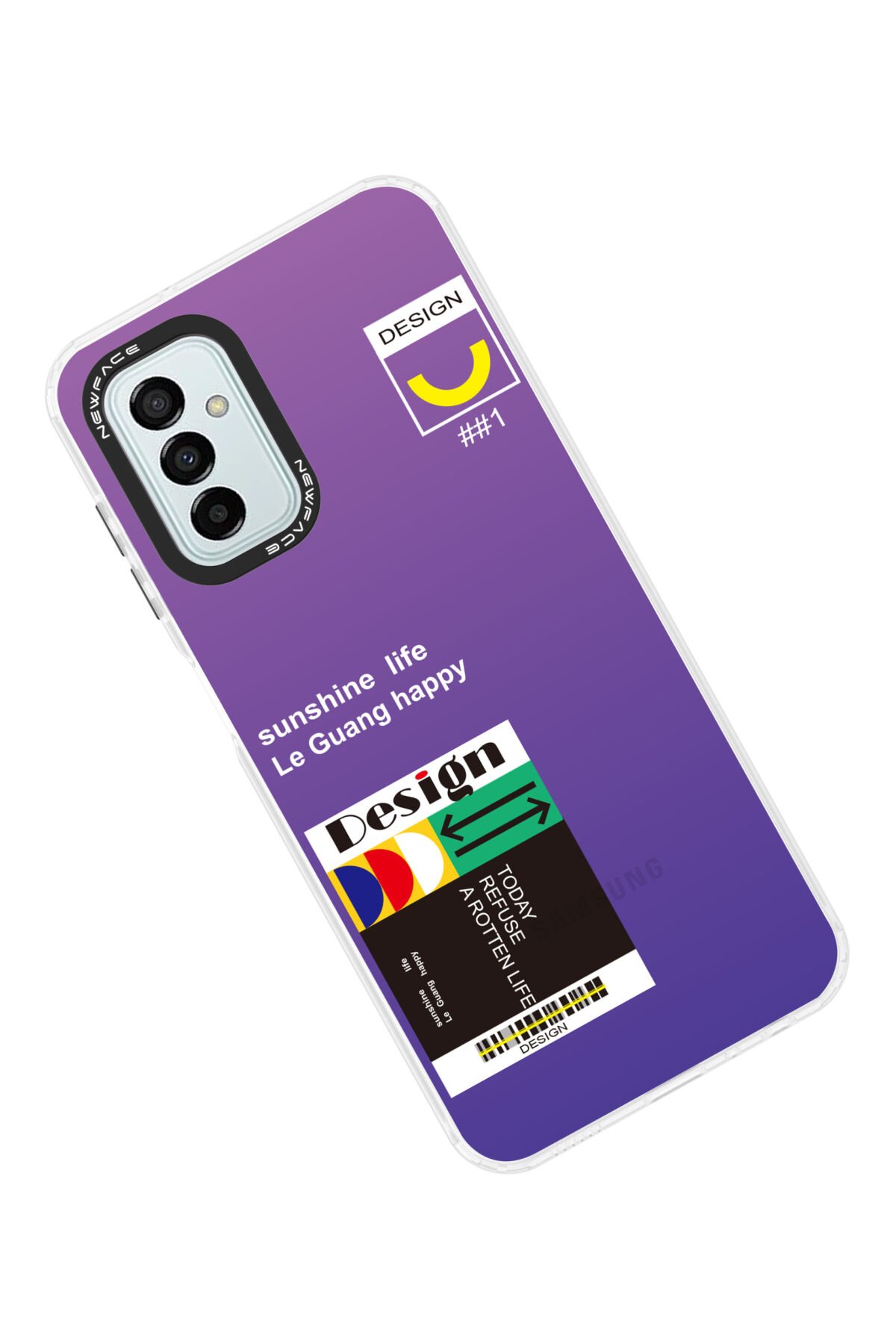 Newface Samsung Galaxy M23 Kılıf Razer Lensli Silikon - Gümüş