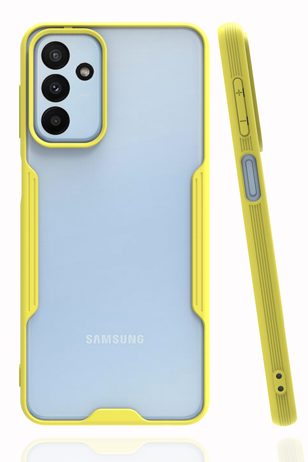 Newface Samsung Galaxy M23 Kılıf Nano içi Kadife Silikon - Mavi