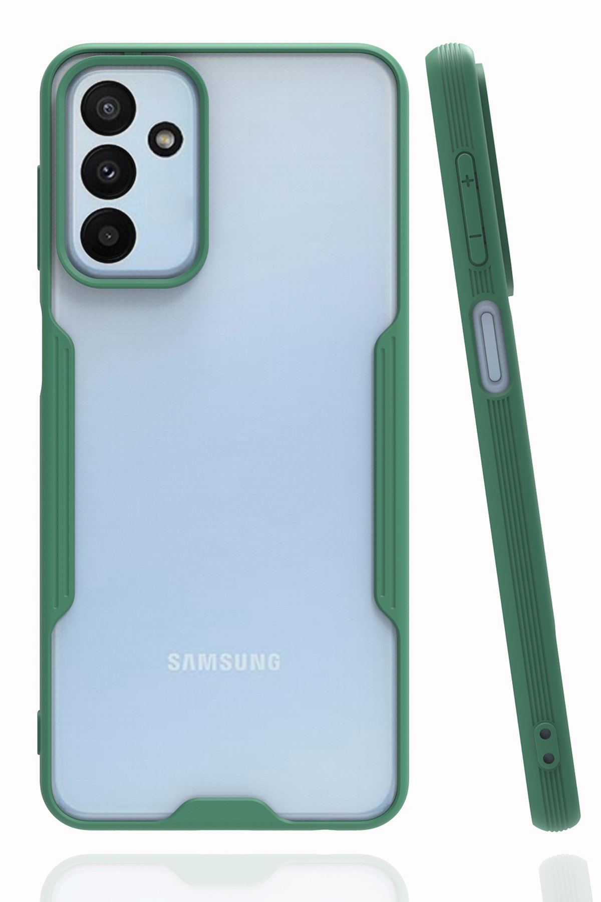 Newface Samsung Galaxy M23 Kılıf Loop Deri Silikon - Yeşil