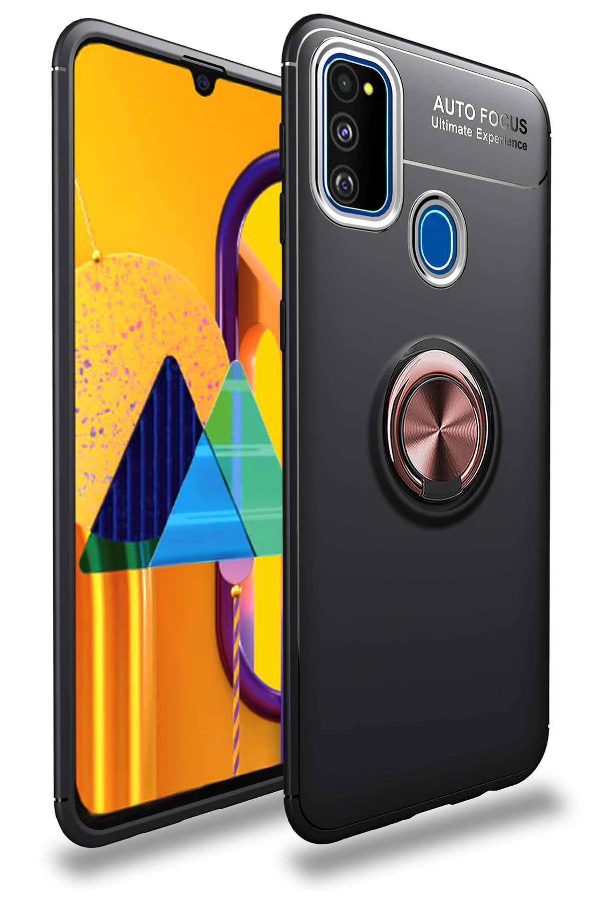 Newface Samsung Galaxy M30S Kılıf Auto Focus Kapak - Kırmızı