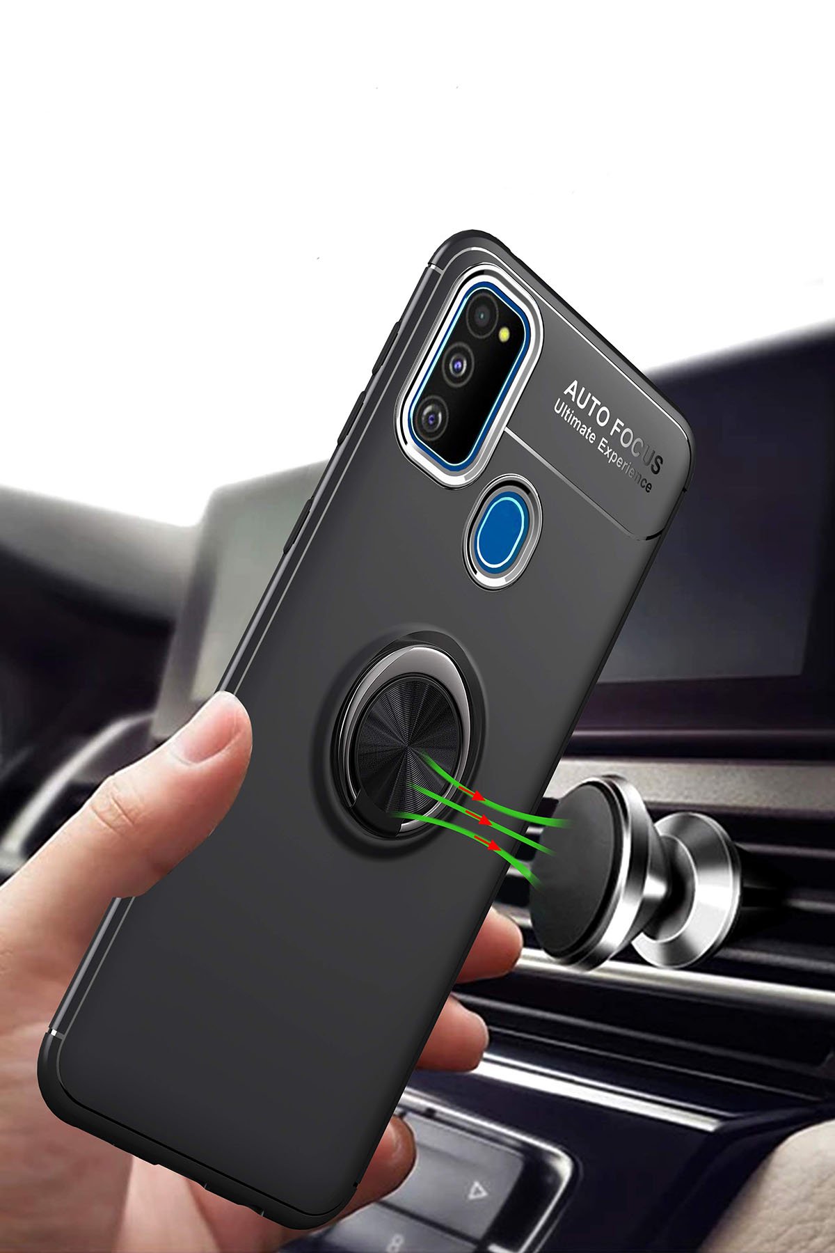Newface Samsung Galaxy M30S Kılıf Auto Focus Kapak - Kırmızı
