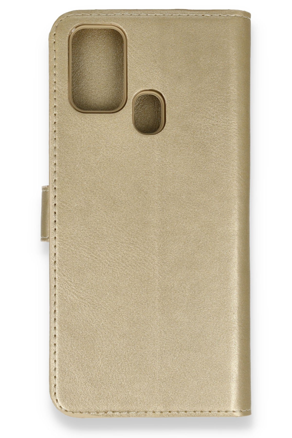 Newface Samsung Galaxy M21 Kılıf Sofya Yüzüklü Silikon Kapak - Gold