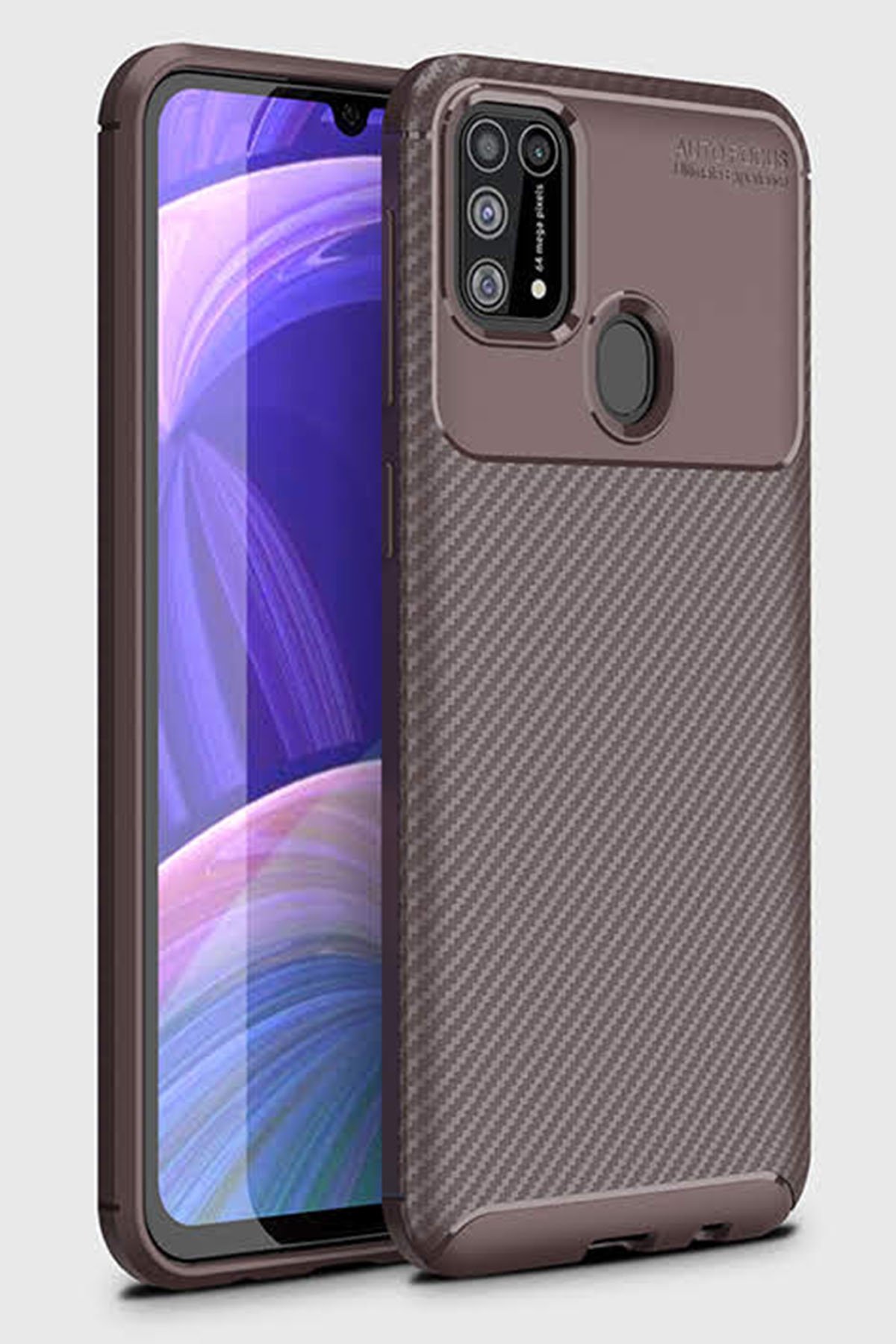 Newface Samsung Galaxy M31 Kılıf Montreal Yüzüklü Silikon Kapak - Sarı