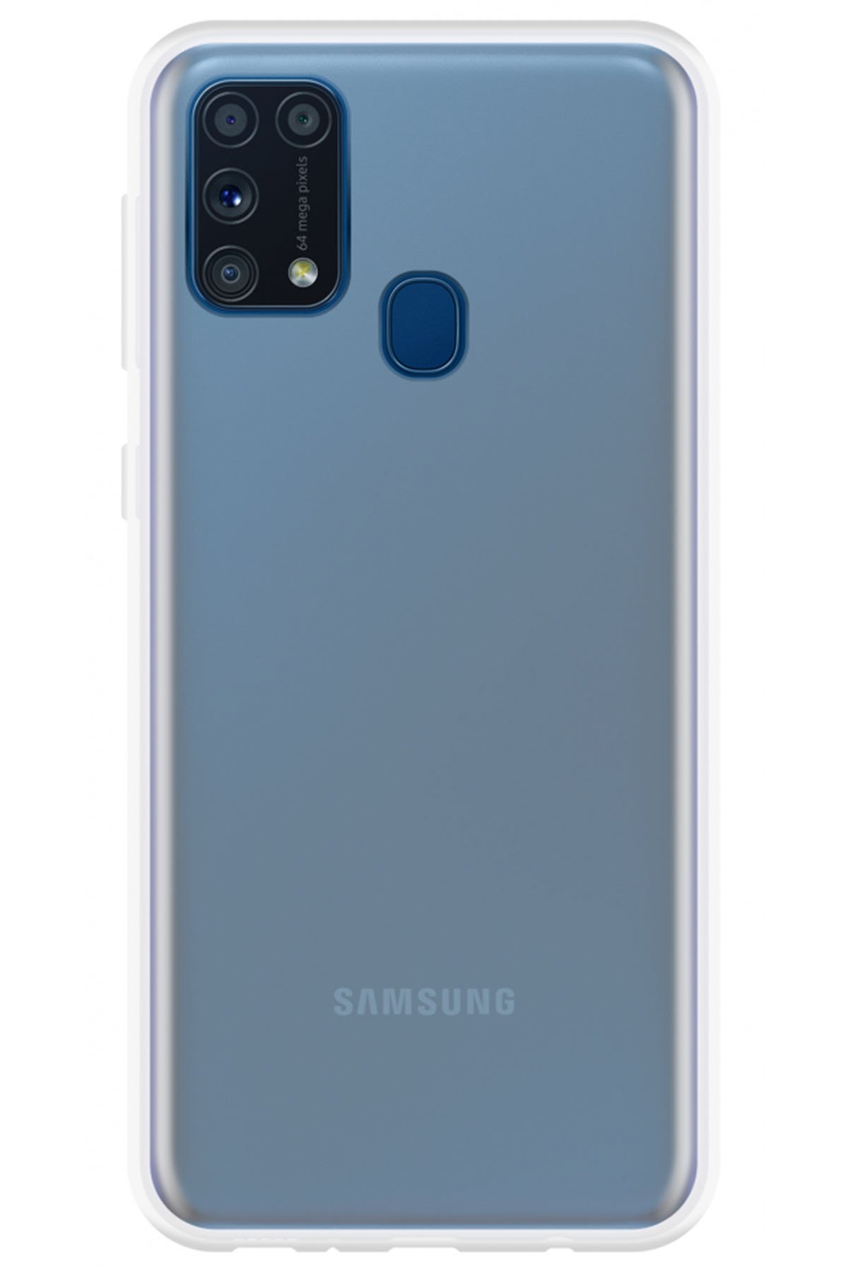Newface Samsung Galaxy M31 Kılıf Miami Şeffaf Silikon - Fuşya
