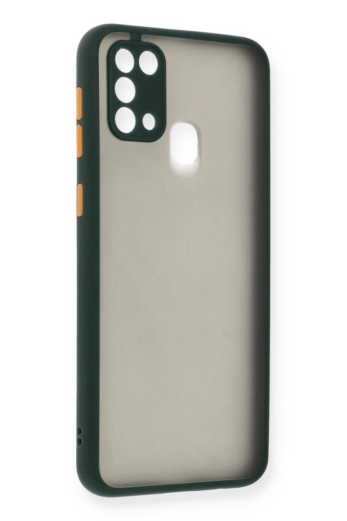 Newface Samsung Galaxy M31 Kılıf Lüx Çift Renkli Silikon - Mavi
