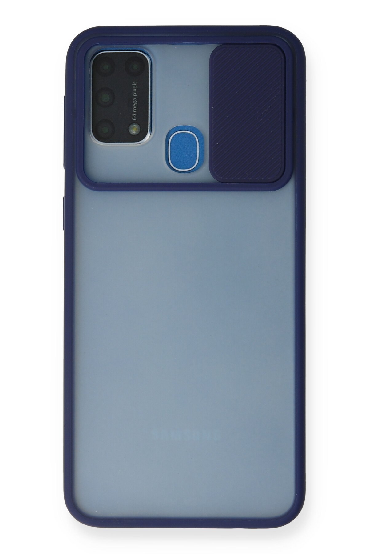 Newface Samsung Galaxy M31 Kılıf Platin Kamera Koruma Silikon - Lacivert