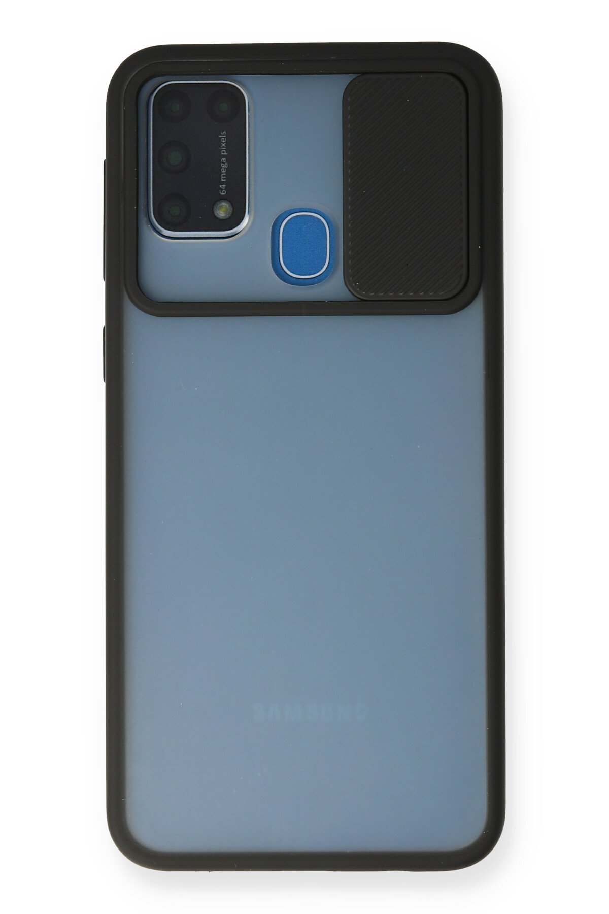 Newface Samsung Galaxy M31 Kılıf Lüx Çift Renkli Silikon - Siyah