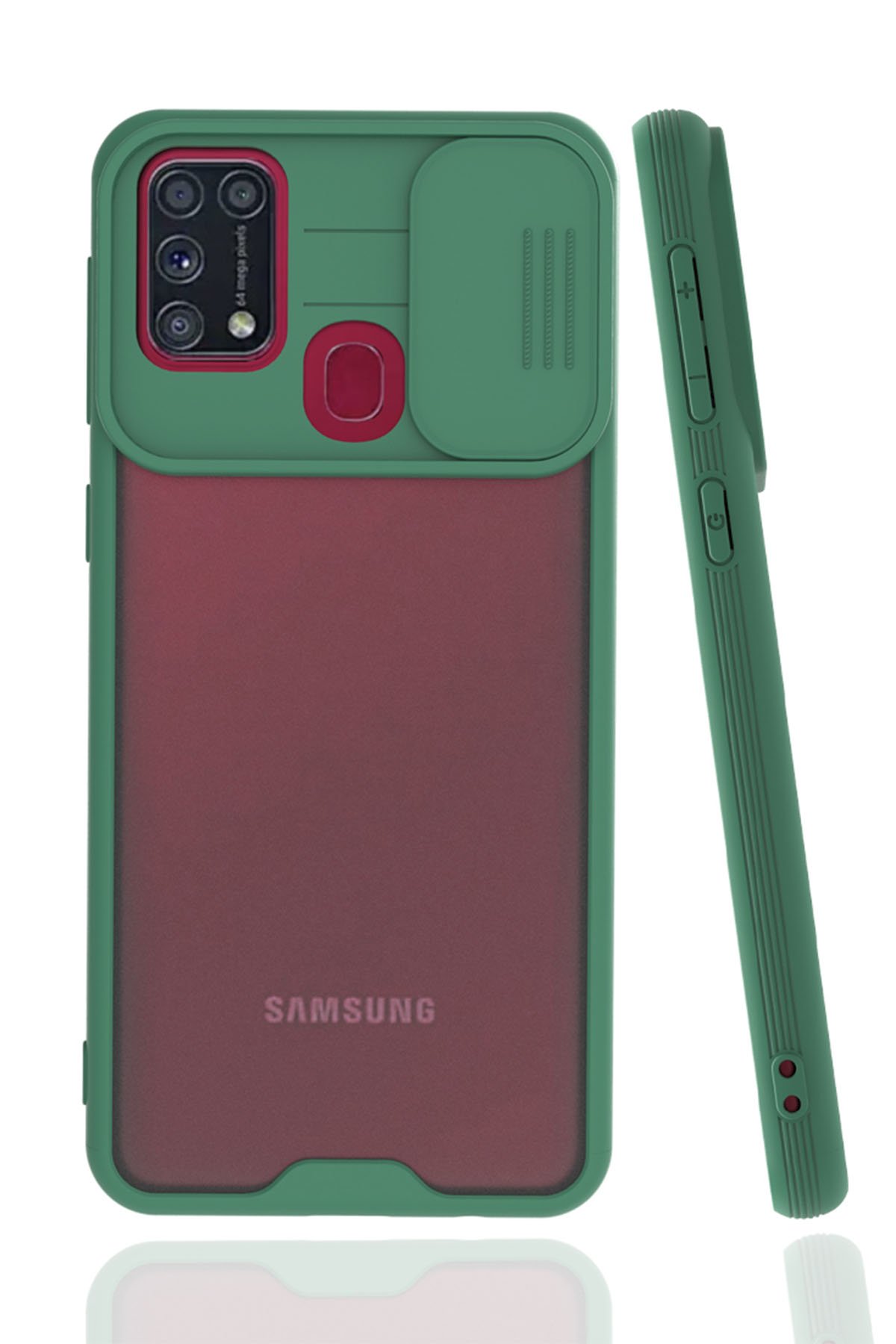 Newface Samsung Galaxy M31 Kılıf Platin Silikon - Yeşil