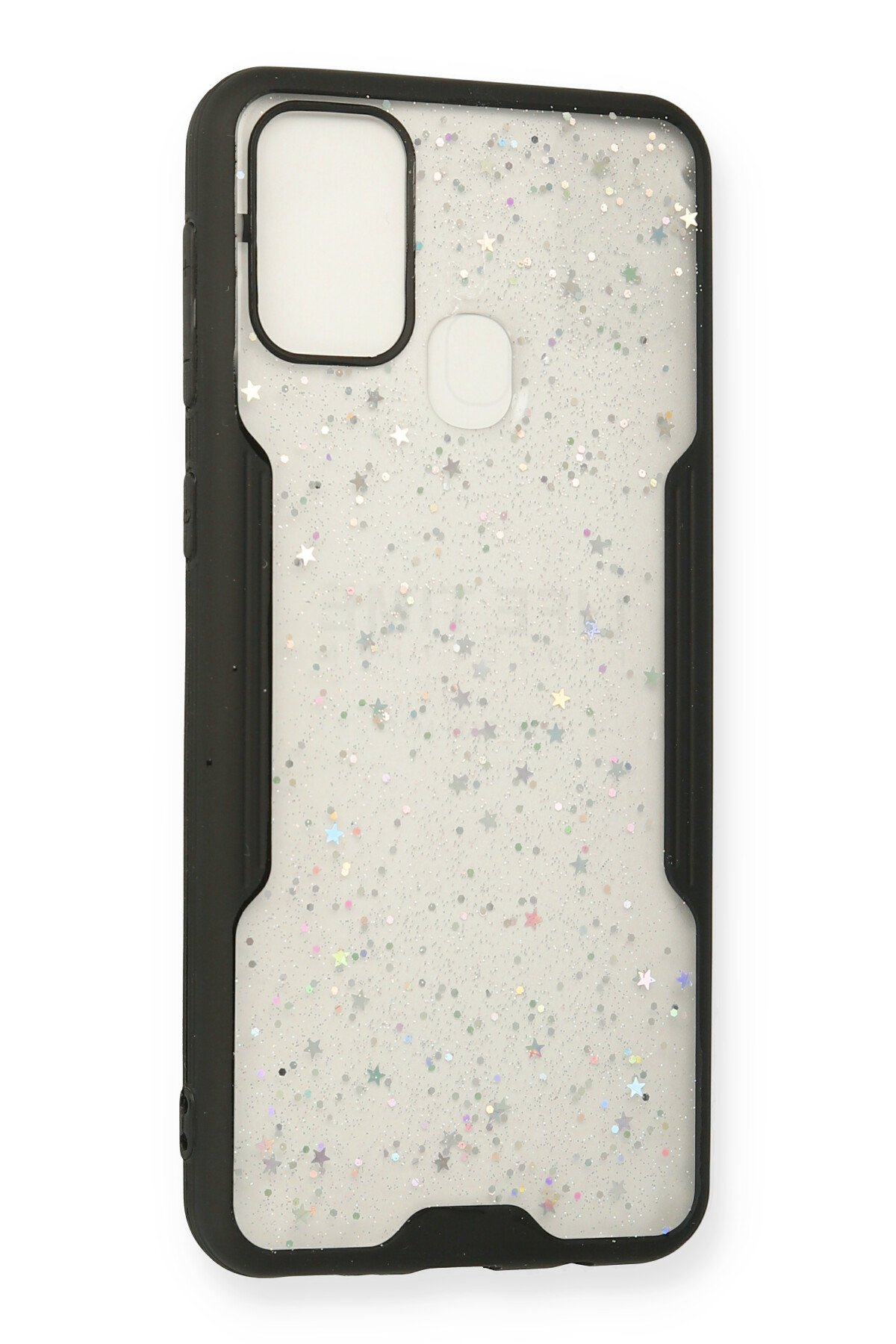 Newface Samsung Galaxy M31 Kılıf Platin Simli Silikon - Pembe
