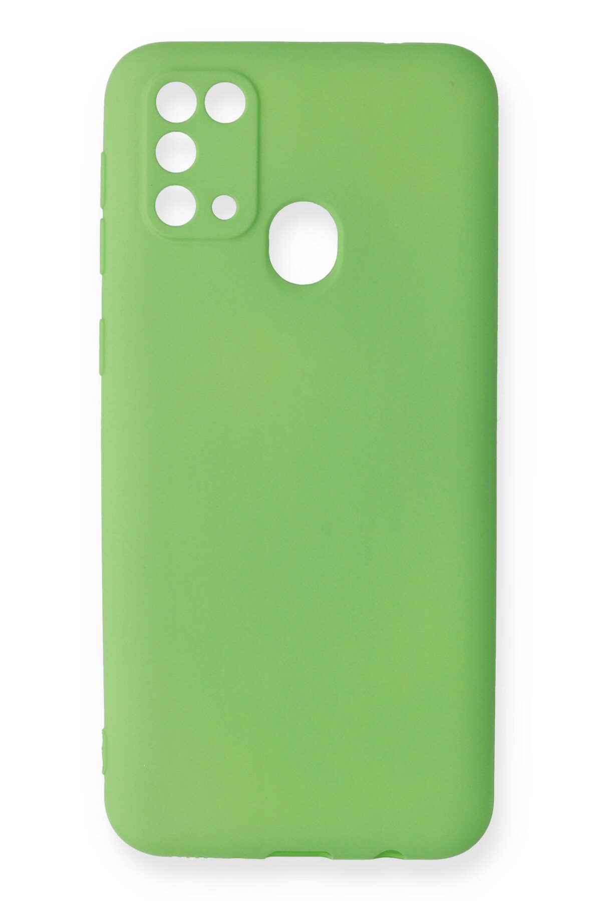 Newface Samsung Galaxy M31 Kılıf Platin Simli Silikon - Mavi