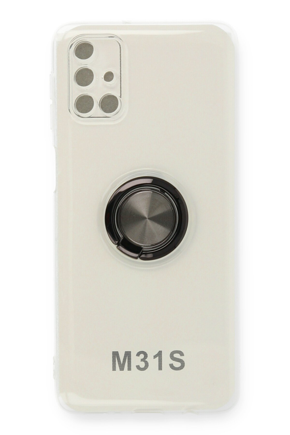 Newface Samsung Galaxy M31S Kılıf Platin Silikon - Kırmızı