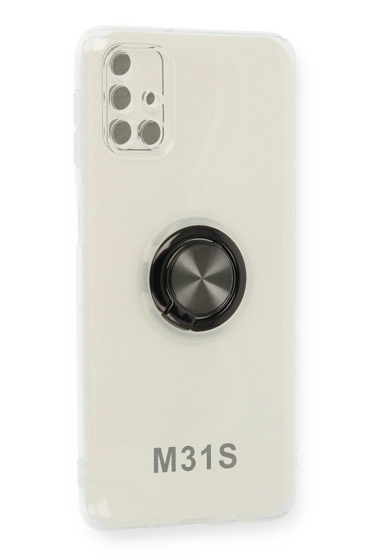 Newface Samsung Galaxy M31S Kılıf Platin Silikon - Kırmızı