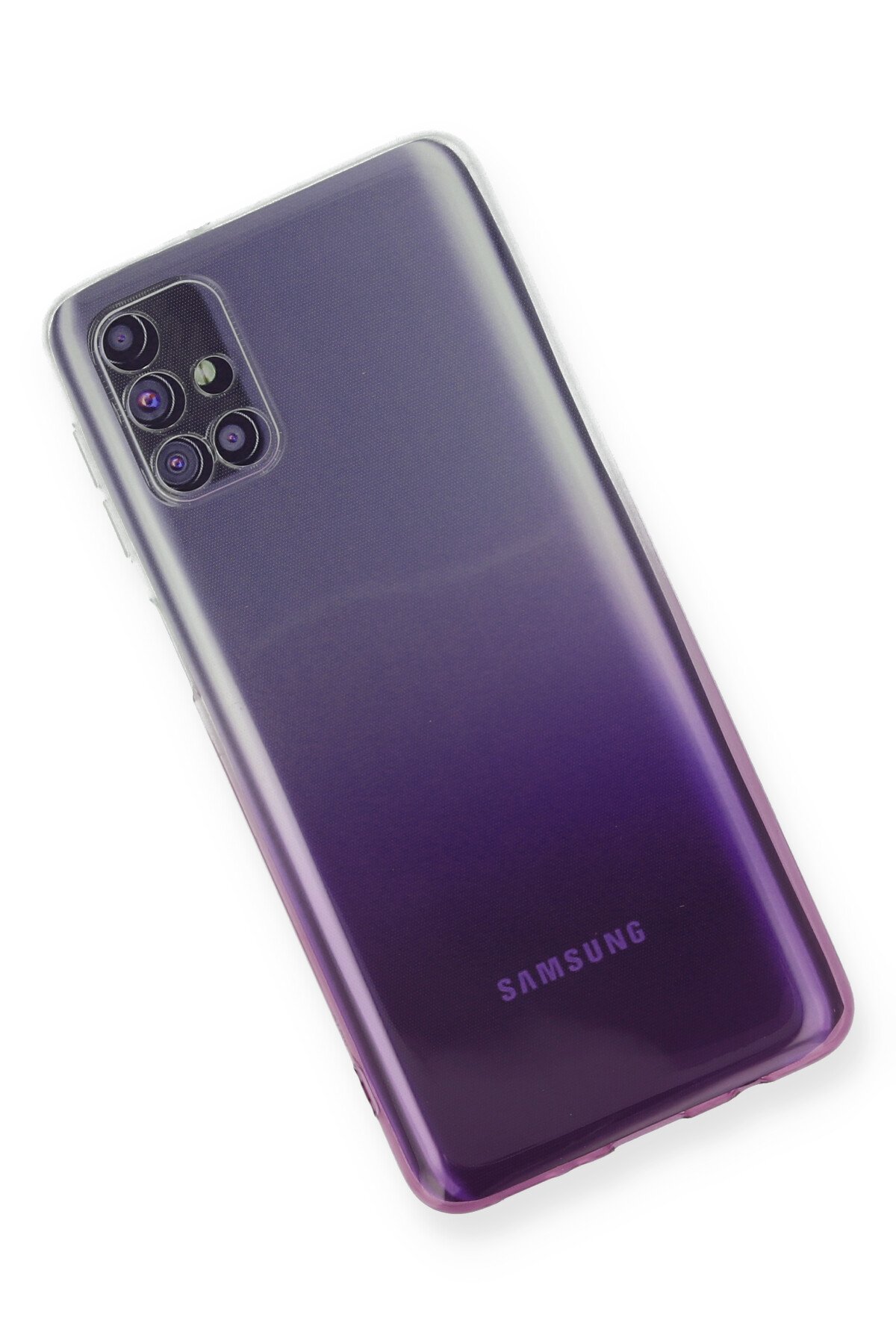 Newface Samsung Galaxy M31S Kılıf Platin Kamera Koruma Silikon - Açık Yeşil
