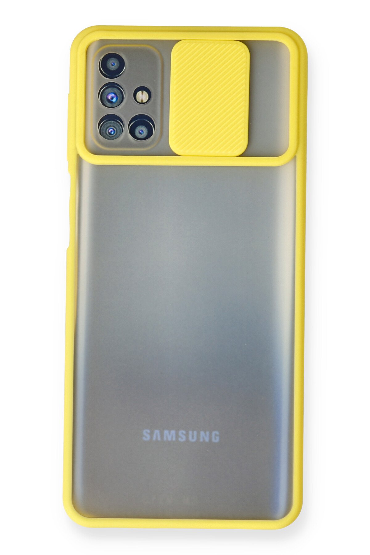Newface Samsung Galaxy M31S Kılıf Lüx Çift Renkli Silikon - Mavi