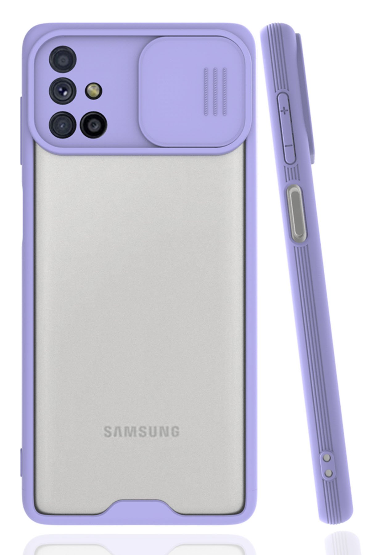 Newface Samsung Galaxy M31S Kılıf Sofya Yüzüklü Silikon Kapak - Gold