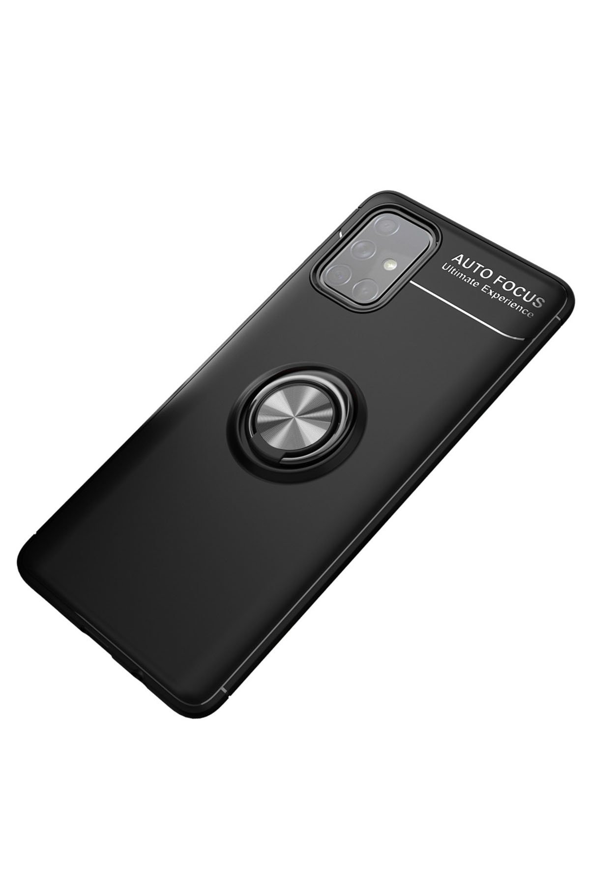 Newface Samsung Galaxy M31S Kılıf Sofya Yüzüklü Silikon Kapak - Gold