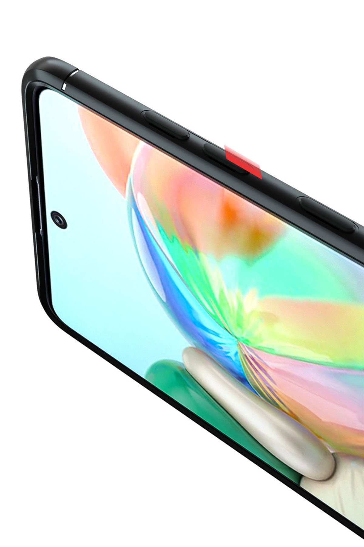 Newface Samsung Galaxy M31S Kılıf Sofya Yüzüklü Silikon Kapak - Gold