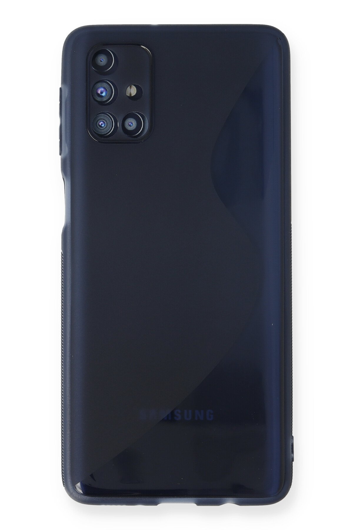 Newface Samsung Galaxy M31S Kılıf Gros Yüzüklü Silikon - Gold