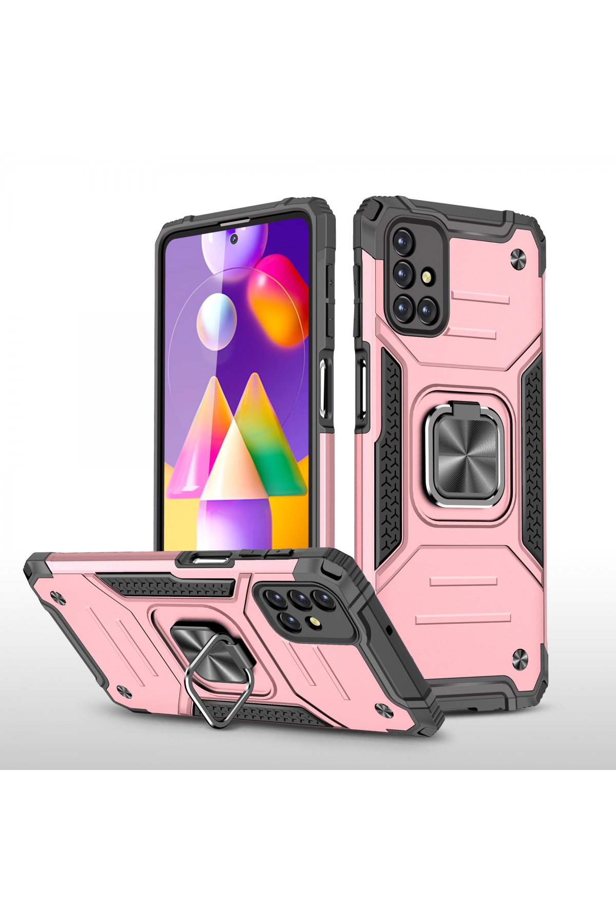 Newface Samsung Galaxy M31S Kılıf Platin Kamera Koruma Silikon - Lila